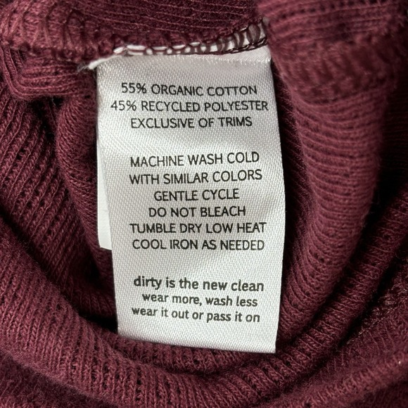 Toad & Co Hoodie Foothill Pointelle Large Maroon Top Organic Pullover Gorpcore - Picture 9 of 12